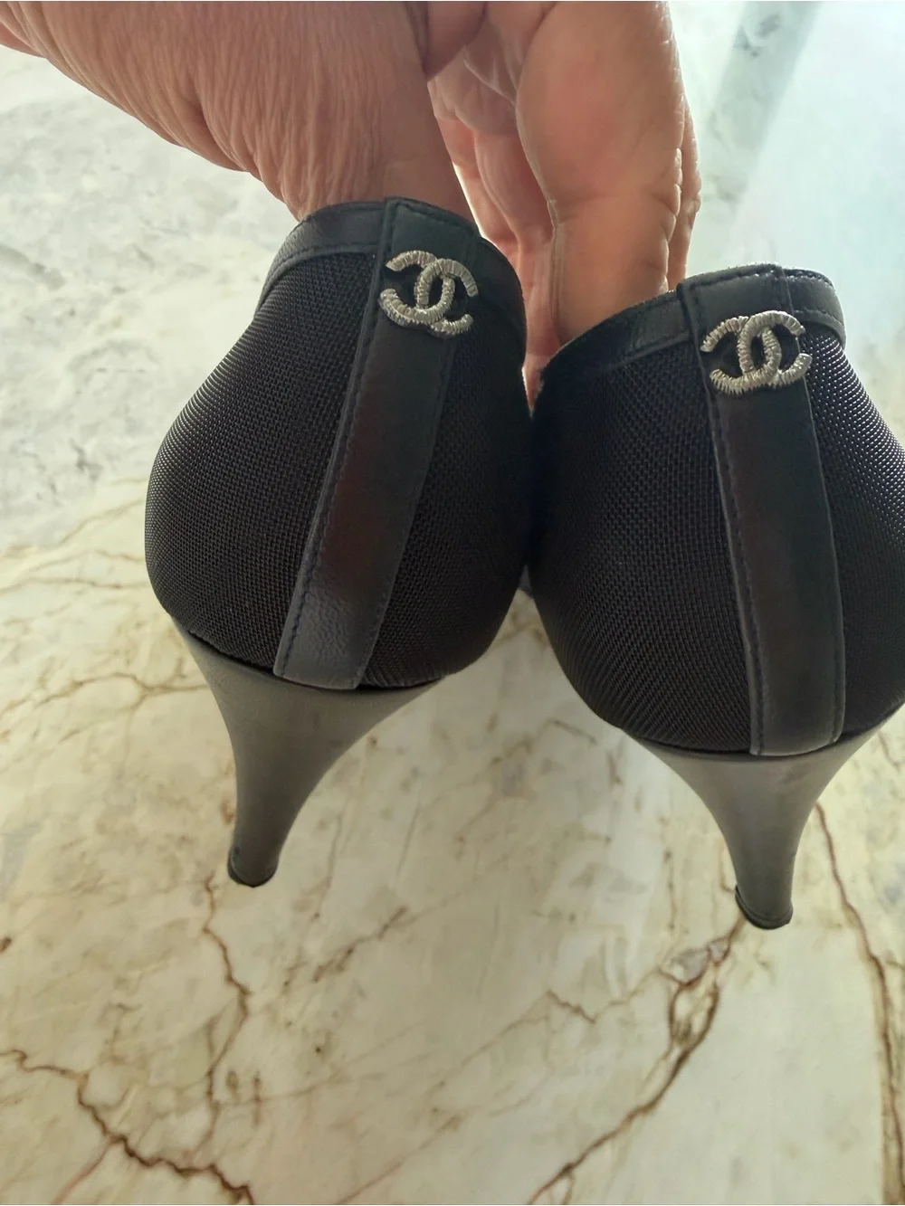 Chanel Black Pointed Toe Women's Pumps